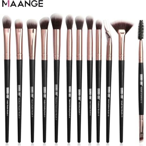 MAANGE 12 Eye Makeup Brush Set Beauty Tools Eye Shadow Brush Eyebrow Make up Brushes Professional Eyeshadow Brush