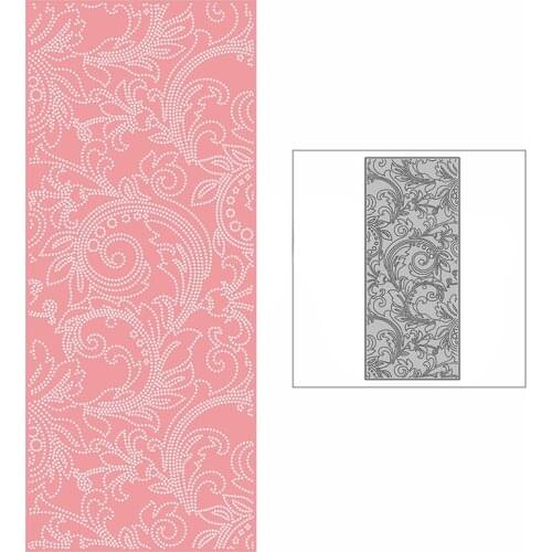 New Slim Dotted Lacy Floral Leaves Background Plate 2021 Metal Cutting Dies for DIY Scrapbooking and Card Making Embossing Craft
