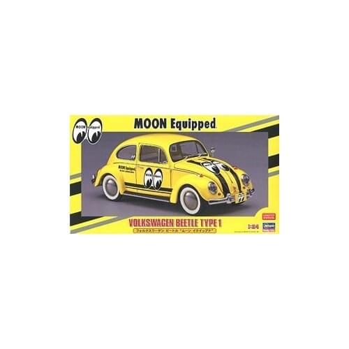 Hasegawa Plastic Assembly Car Model 1/24 Scale VW Beetle `MoonEquipped` Adult Collection DIY Assembly Kit 20357