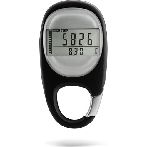 Pedometer Mini Silent 3D Fitness Step Counting Walking Distance Accurate Multi-function Digital Induction Portable Exercise