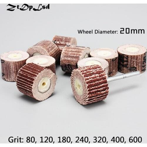 ZtDpLsd 10 Pcs /lot 20*16*3mm Sanding Flap Disc Grinding Flap Wheels Brush Sand Rotary Tool Accessories For Abrasive Tools