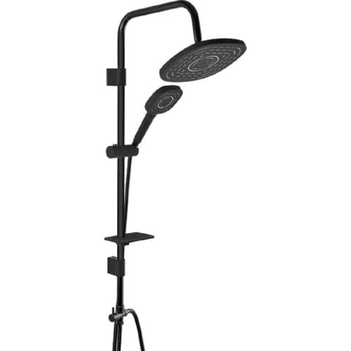 Bathroom Faucet Matte Black Rain Shower Bath Faucet Wall Mounted Bathtub Shower Mixer Tap Shower Faucet Shower Set Mixer Rained