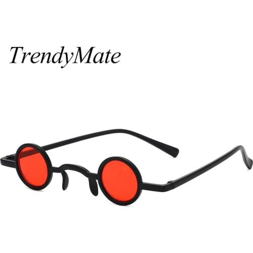 2020 New Fashion Gothic Steampunk Tiny Round Sunglasses Women Men Brand Design Small Frame Vintage Sun Glasses UV400 5448