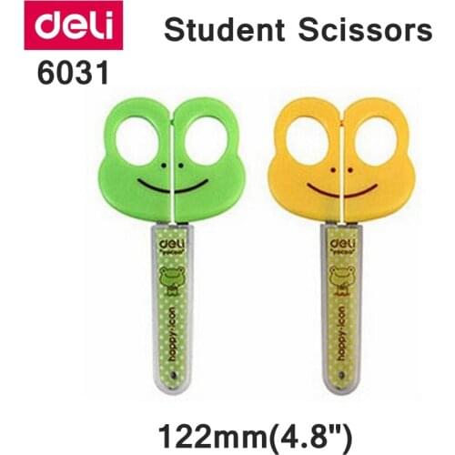Deli 6031 Student Scissors 122mm(4.8') stainless scissors retail packing