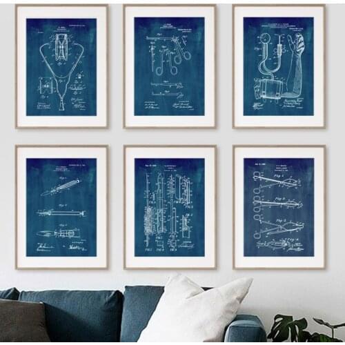 Surgeon Scalpel Surgical Retro Line Hospital Wall Art Canvas Painting Poster And Print Living Room Decor Nordic Style Decoration