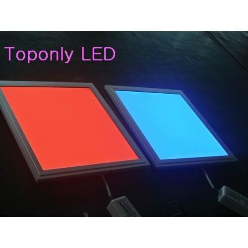 18w rgb led panel light with RF remote controller square 300x300mm embeded install AC100-240v 3pcs/lot for Matt`s sample testing