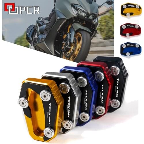 Tech MAX LOGO For YAMAHA Tmax 560 Tech Max 560 TMAX560 2020 Motorcycle Side Stand Pad Plate Kickstand Enlarger Support Extension