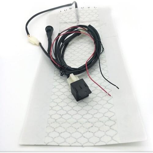Universal Motorcycle Carbon Fiber Seat Heater heated pad with Round switch For ATV UTV E-BIKE