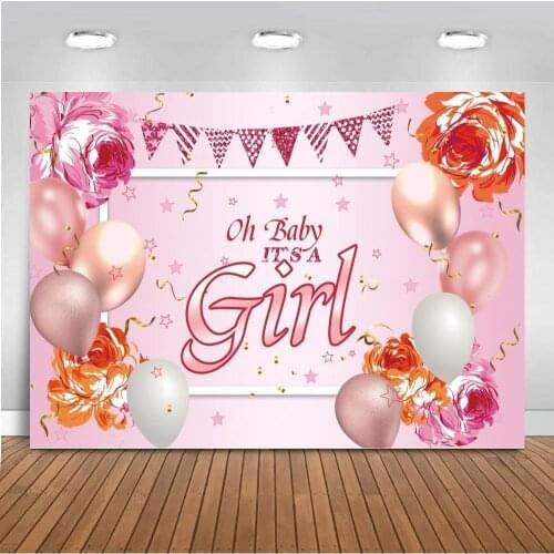 It is A Boy Or Girl Gender Reveal Photo Backdrop Newborn Baby 1st Birthday Cake Smash Balloons Photography Background Vinyl