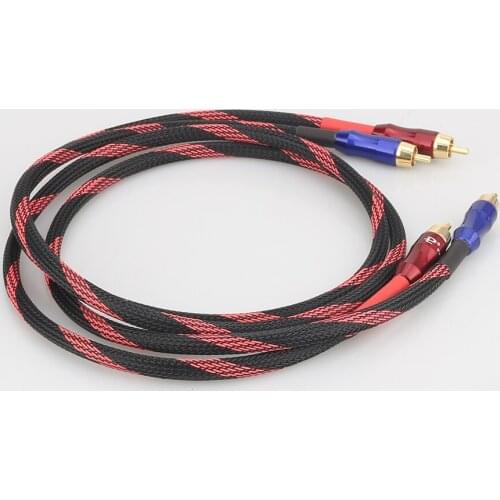 High Quality A53+XW50 Audiocrast Stereo Pair RCA Cable High-performance Premium Hi-Fi Audio 2rca to 2rca cable