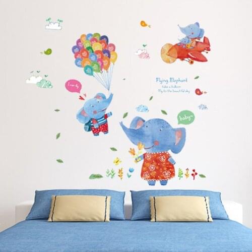 Vivid Cartoon Dumbo wall sticker bedroom living room princess room background home decoration wall stickers for kids rooms