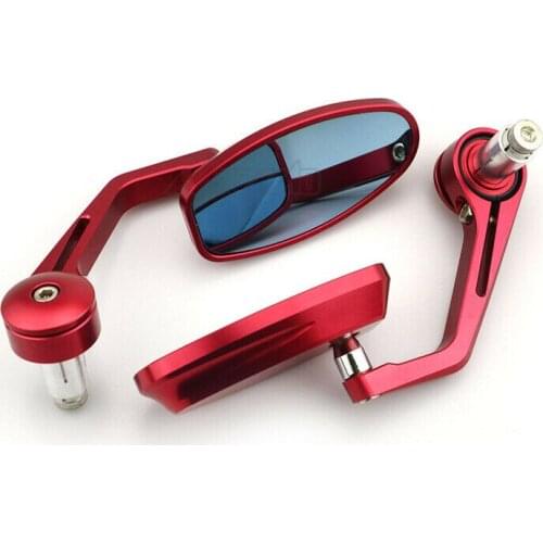 1 Pairs Universal 22MM Motorcycle Handle Bar End Side Mirror Rearview Rear View