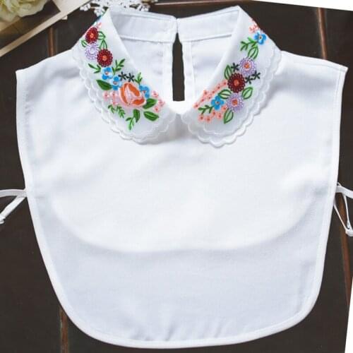 Pearls Crystal Necklace Vest Blouse Crystal Eugen yarn color flower embroidery collar Decorated apparel accessories Vintage