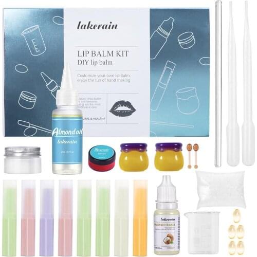 100ml DIY Lip Gloss Kit Moisturizing Clear Lip Gloss Base Gel with Lipgloss Tube Pigment Powder Glitter Flavor Essence Flavoring