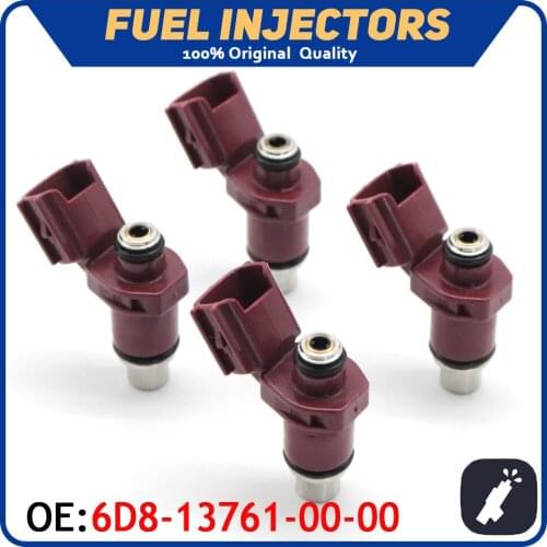4pcs/lot High Quality Car Fuel Injector Nozzle 6D8-13761-00-00 Fit For Yamaha 80 BEL 75 90HP 4 Stroke 6D8137610000