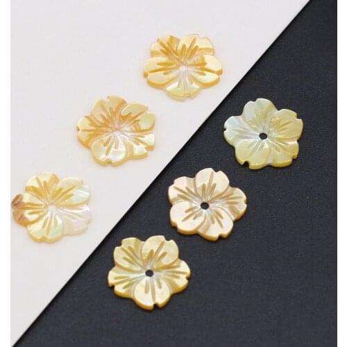 New 5PCS Natural Seawater Cute Petal Shell Pendant Bead Crafts Exquisite Made DIY Necklace Bracelet Anklet Accessories Gift15mm