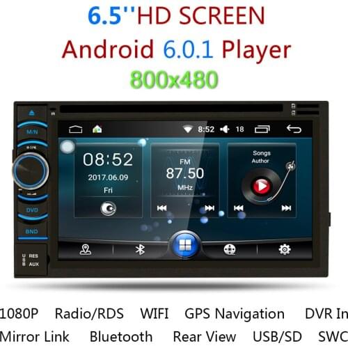 6.5'' HD Touch Screen Android 6.0 Car MP5 Multimedia Player for Toyota Mobile Phone Interconnection GPS Bluetooth RDS / AM / FM