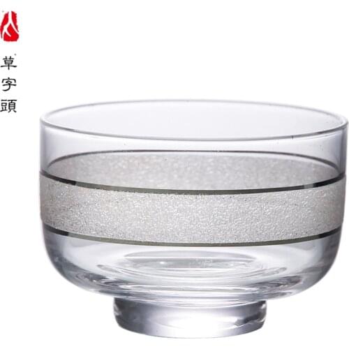 76ml clear crystal teacup cup body gold 501072