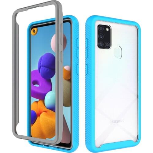 Drop Protection Acrylic Armor Case for Samsung Galaxy S20 FE 5G A21S A31 A51 A71 A81 A91 Note 20 Ant-yellow Clear Back Cover