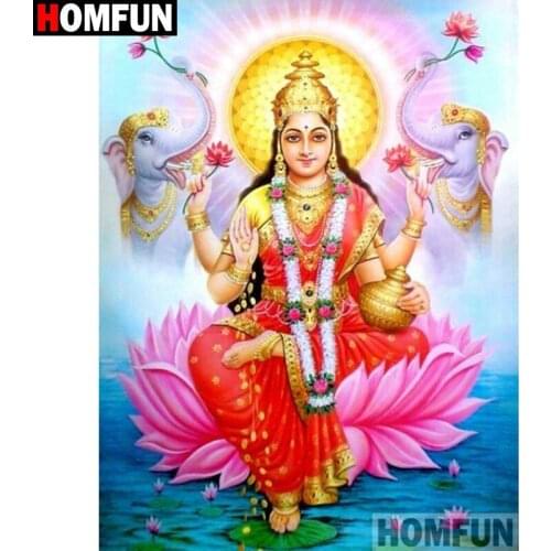 HOMFUN Full Square/Round Drill 5D DIY Diamond Painting "Religious Buddha" Embroidery Cross Stitch 3D Home Decor A26993