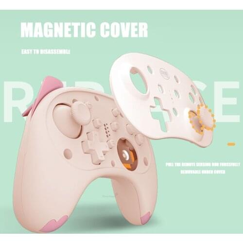 For Nintendo Switch Wake Up Cartoon Kitten Wireless Controller Small Size Gamepad For Nintendo Switch/Lite Support-Bluetooth