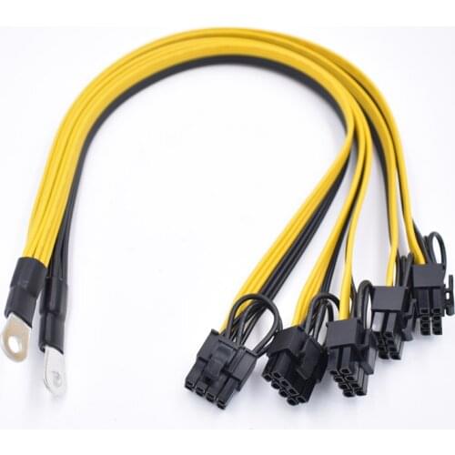 S7 S9 M3 P3 Power supply 14-5 interface to 5X PCI-E 8Pin(6+2) GPU Graphics Card Splitter Power Cable