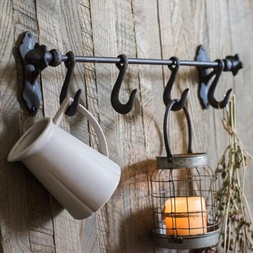 Cast Iron Decorative Hook Wall Hanging Wall Hook Retro Iron Art Bar Cafe Showcase