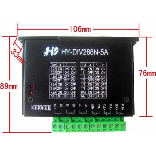 5pcs/lot TB6600 stepper motor driver 2phase 12-48VDC 5A for NEMA17 23 motor CNC router controller