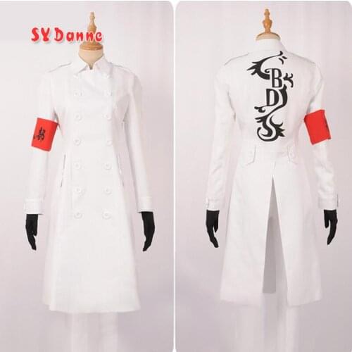 Anime Tokyo Revengers Boy Girl White Cosplay Costume Custom Womens Mens Long Trench Pants Red Armbend Gloves Cloths