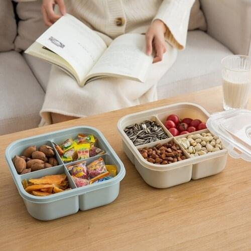 Frutero Kitchen Plates Simple Sealed Separating Capped Dried Fruit Box For Multi-Functional Plastic Fruit Disk At Home