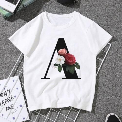Summer female T-shirt 26 English letter T-shirt casual printing white shirt O-neck T-shirt female fashionable Harajuku female T