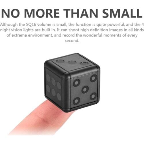 SQ16 Mini Camera 1080P Video Recorder Infrared 4 Night Detection Ligjts 360 Degree Rotation Micro Camera