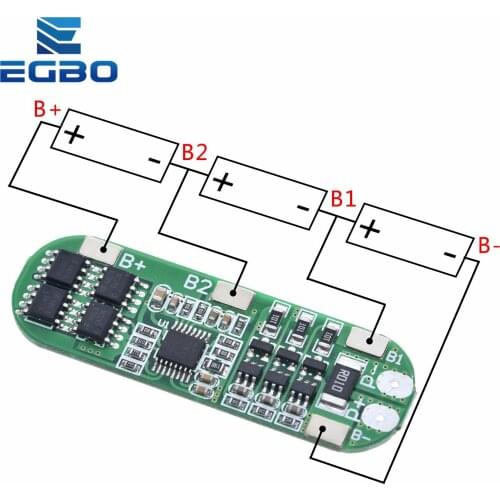 1PCS 3S 10A 12V Lithium Battery Charger Protection Board Module for 3pcs 18650 Li-ion Battery Cell Charging BMS 11.1V 12.6V NEW