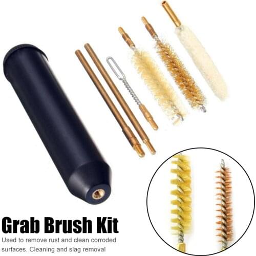 7pcs Universal Pocket Barrel Cleaning Kit Cleaner Brush Tool Hunting Accessories Corroded Surfaces Cleaning Rust Remover