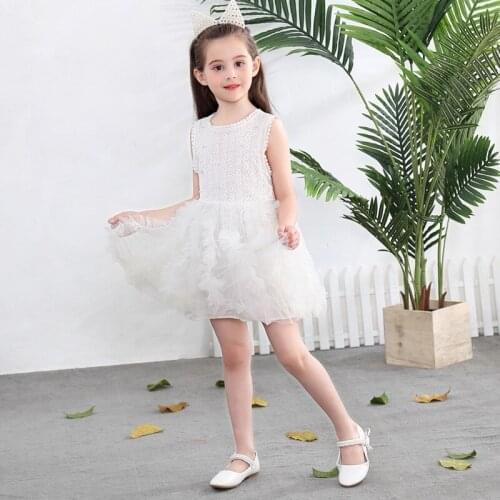 New childrens clothing summer girls cute wind mesh lace princess dress cotton multi-layer tutu trend baby girl dress