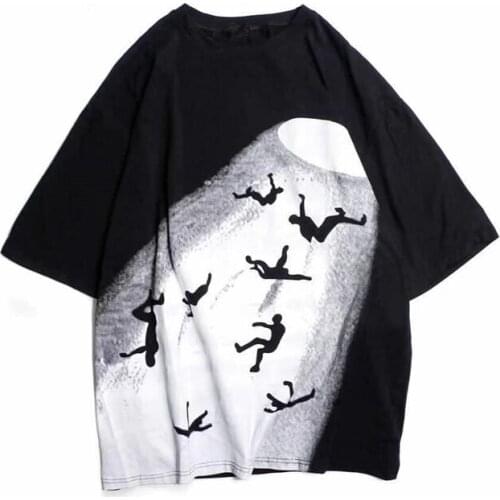 New Summer T-shirt Women Harajuku T-shirt Cartoon Pattern Print T-shirt Loose Round Neck Short Sleeve Tops Vintage Man T-shirt