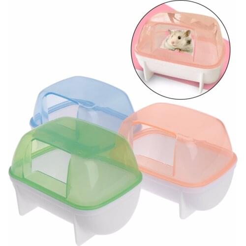 Pet Hamster Bathroom Sauna Room Pet Rabbit Chinchilla Rat Toilets Cleaning Small Animal Supplies S/L Size C42