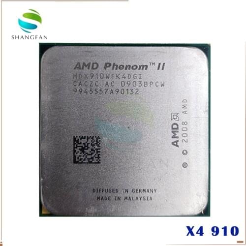 AMD Phenom II X4 910 CPU Processor Quad-CORE 2.6G HDX910WFK4DGI Socket AM3