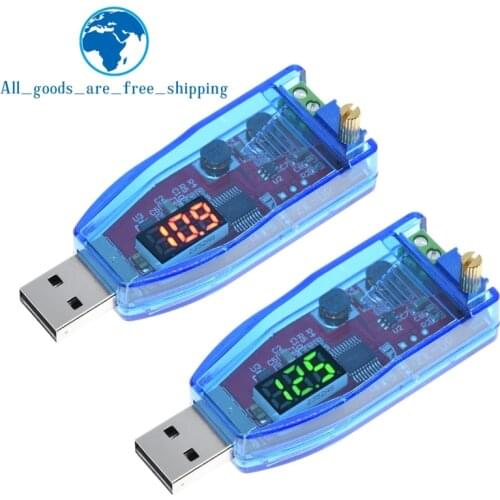 LED DC-DC 5V to DC 1-24V Adjustable Potentiometer USB Step Up/Down Buck Boost Converter Power Supply Voltage Regulator Module