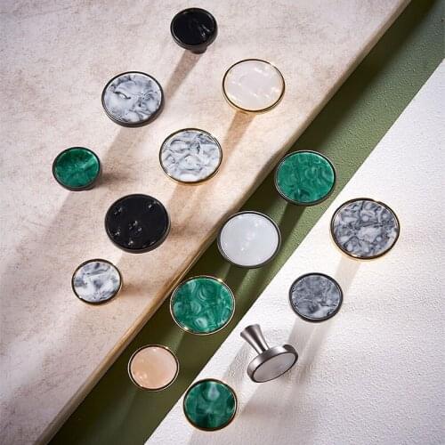 Handles Kitchen Cabinet Drawer Pulls Door Knob Cabinet Knobs Desk Drawer Single Hole Furniture Handles Knobs Ink Wash Golden