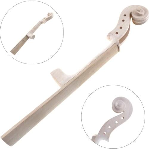 4/4 Size White Embryo Neck Hand Carved Student Maple Violin Neck Violin Parts