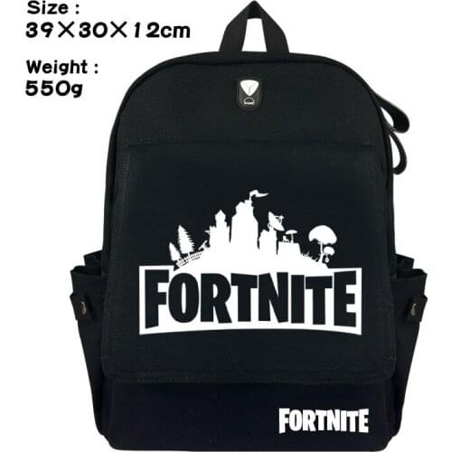 Student Canvas Backpack Fortnites Fortress Backpack Unisex Men Women Knapsack School Bookbag Travel Rucksack