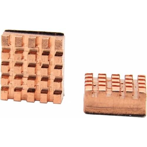Raspberry pi 4 Heatsink (2Pcs) Copper Heat Sink for Raspberry pi 4 model b / 3b +（plus）/ 3b / 2B/ Zero / Zero W (wireless)