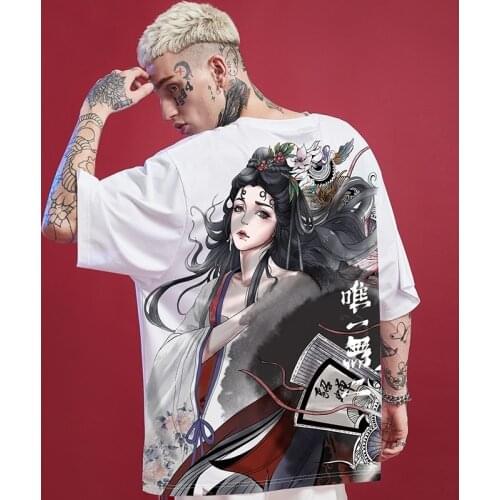 Traditional Japanese Mens Clothing Kimono Shirt Men T-Shirt Samurai Cosplay Kimono Streetwear Asian Clothes Japanese Top FF2685