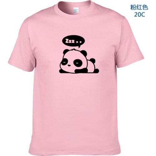 Top quality Cotton Fashion panda print loose men tshirt cool funny mens tee shirts tops 2019 new T shirtTop quality Cotton Fash