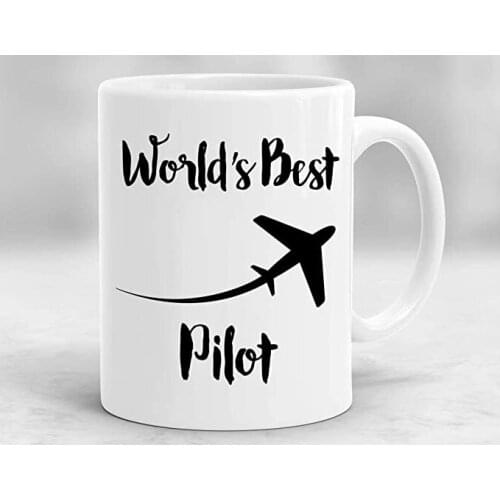Funny Airplane Pilot Coffee Mug Worlds Best Pilot Cup - Funny Retired Retirement Christmas Day or Birthday Gift, Best Gift Flig