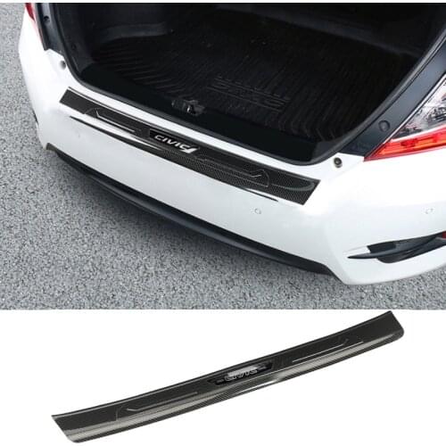 Car Rear Trunk Guard Plate Protector for Honda Civic 2016 2017 2018 2019 2020 Door Sill Trim of Trunk Guard Accessories