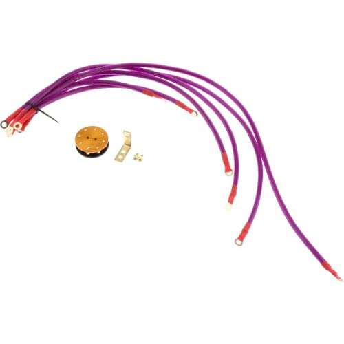 1 Set 6-Point Car High Performance Grounding Earth Cable Wire Kits Purple