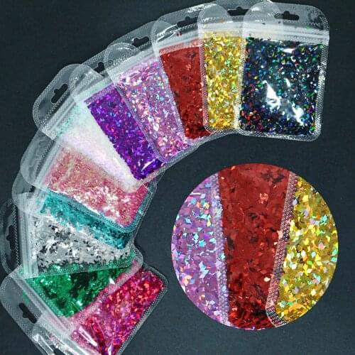 1 Pack 3D Ultrathin Nail Glitter Sequins Rhombus Shape Flakes Mixed Mini Paillette Sparkly DIY Nail Art Decorations Flakes Ta#80