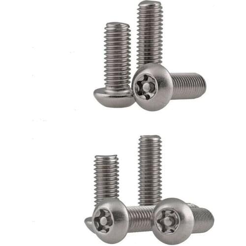 10pcs 304 M3M4 half round head Torx-screw with cylinder core anti-theft screw